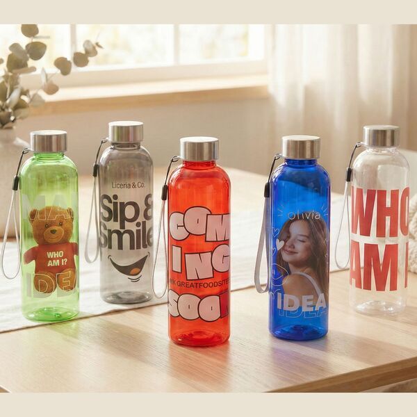 R08103.08 - Butelka RPET Vetta 500 ml, czerwony 