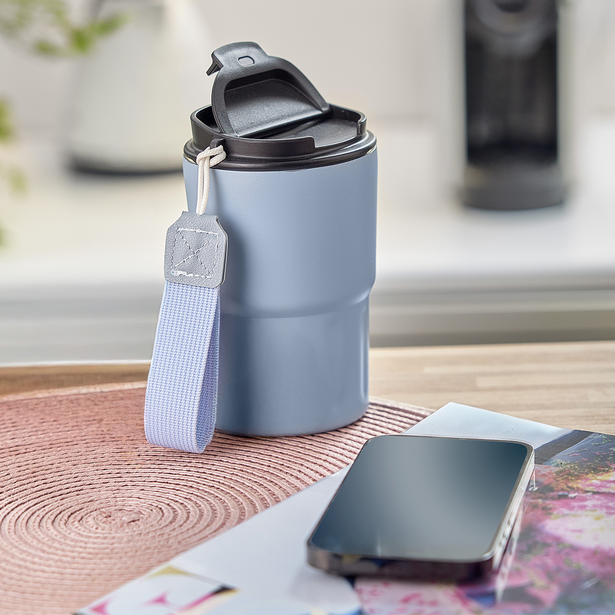 R08190.04 - Kubek termiczny Skagen 330 ml, niebieski 