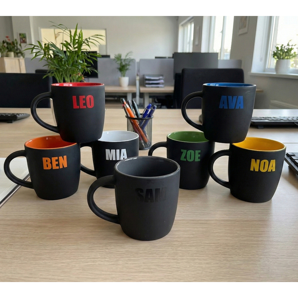 R85327.51 - Kubek ceramiczny Esla 345 ml, ciemny zielony 