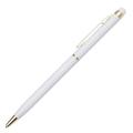 R73409.06 - Długopis aluminiowy Touch Tip Gold, biały 
